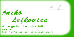 aniko lefkovics business card